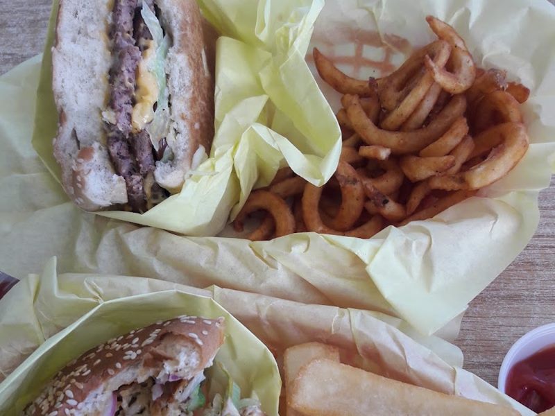 Mom's Old Fashion Burgers food